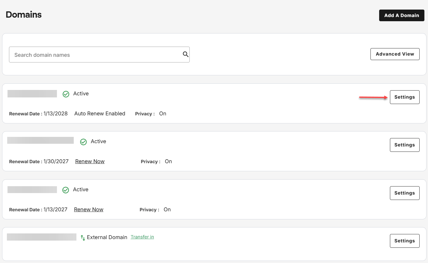 Domain List