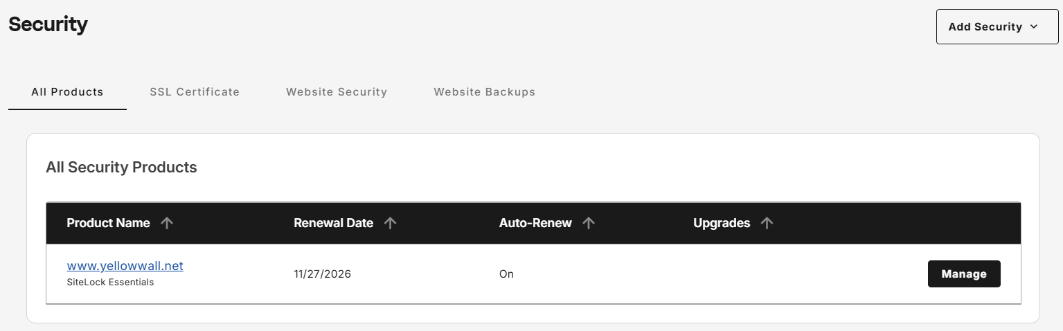 Security Dashboard