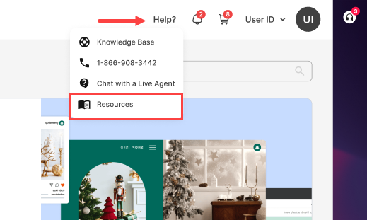 resources button