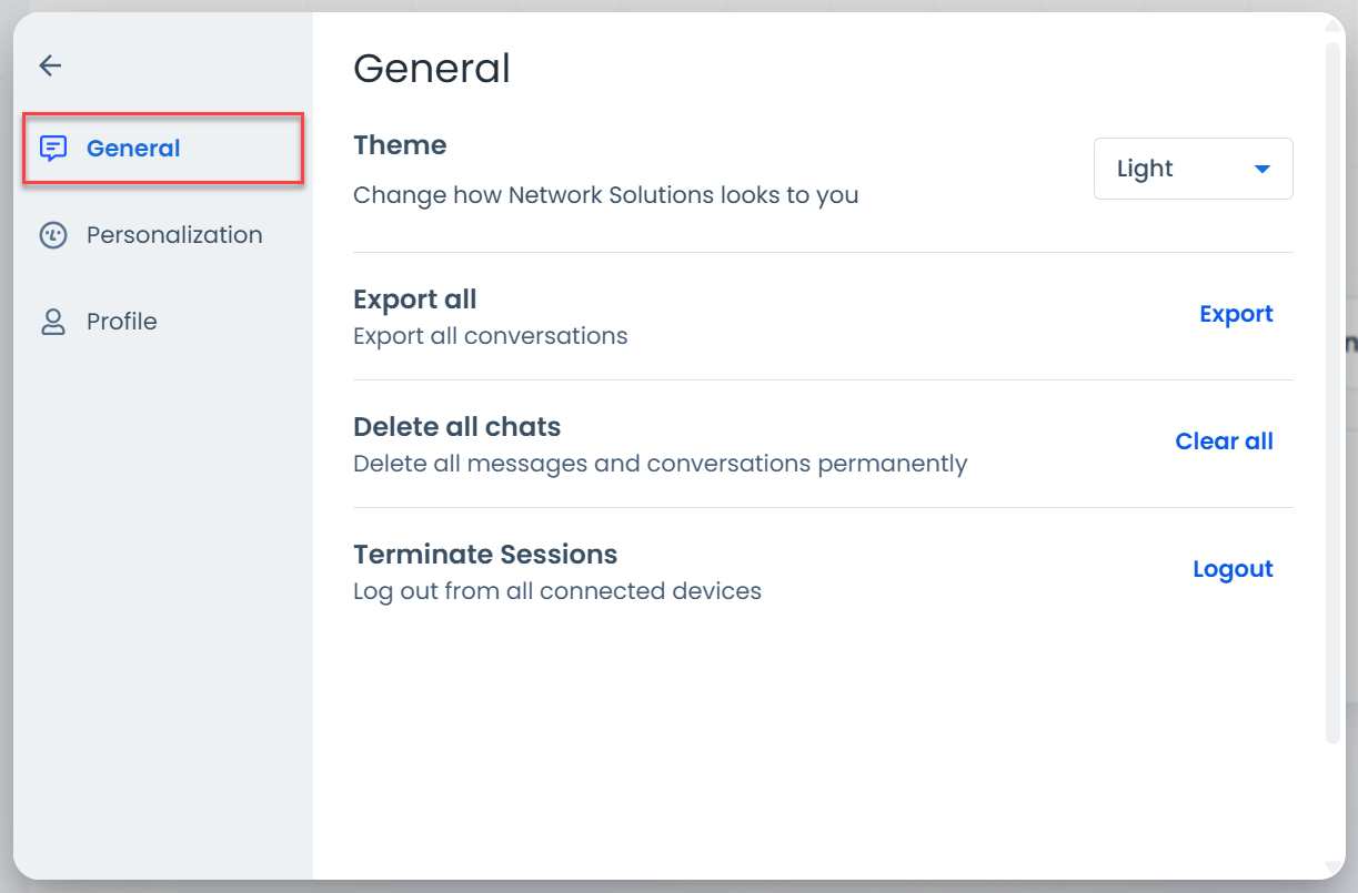AI All-Access Settings - General