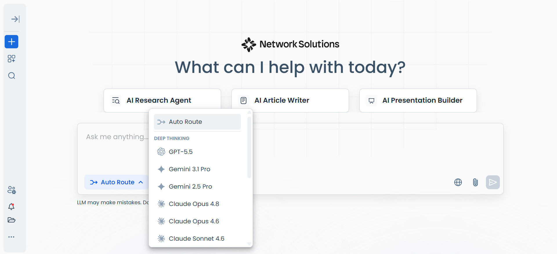 Ai All-Access pack homepage, select your AI model
