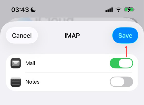 mail switch control on