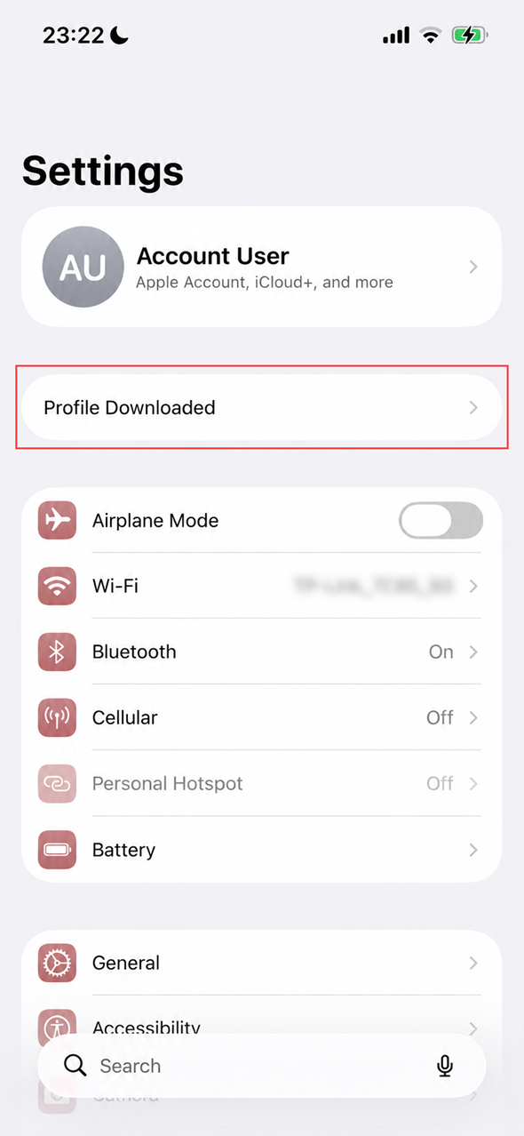 Profile Downloaded