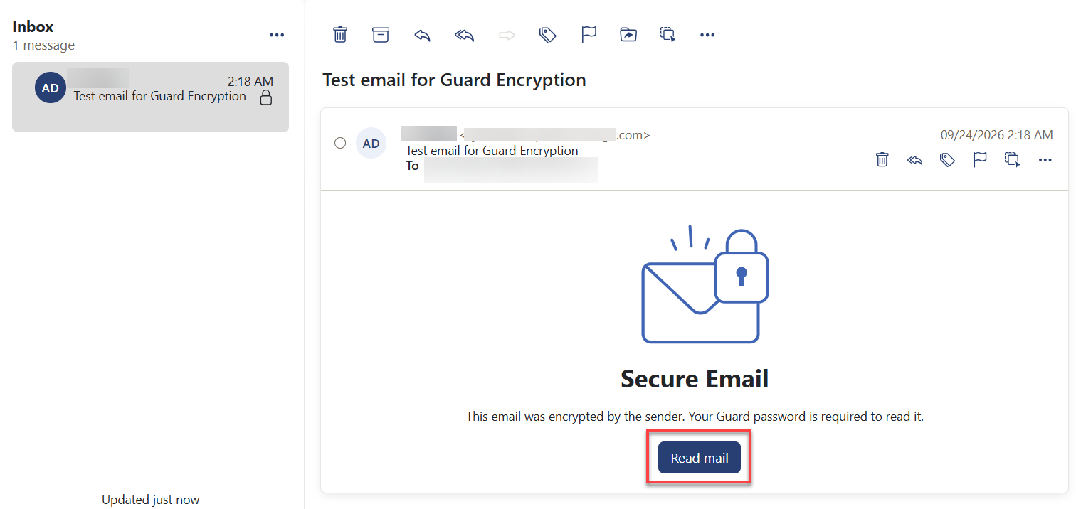 Read mail button
