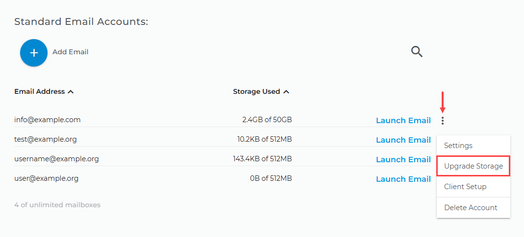 upgrade storage option