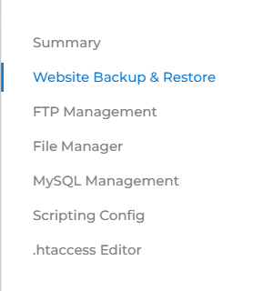 .htaccess Menu