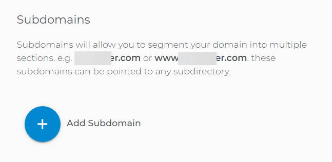 Add a subdomain