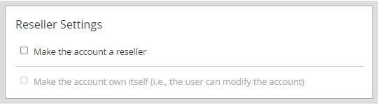 reseller settings