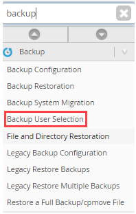 Backup User Selection
