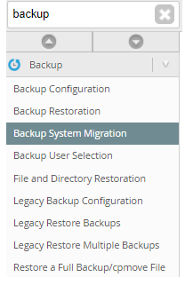 back up system migration