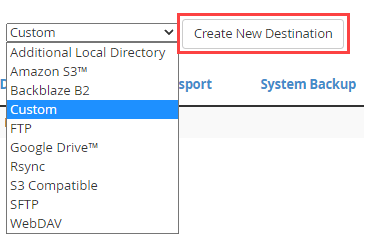 create new destinations
