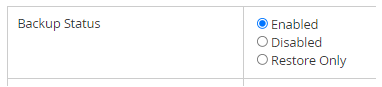 select backup status