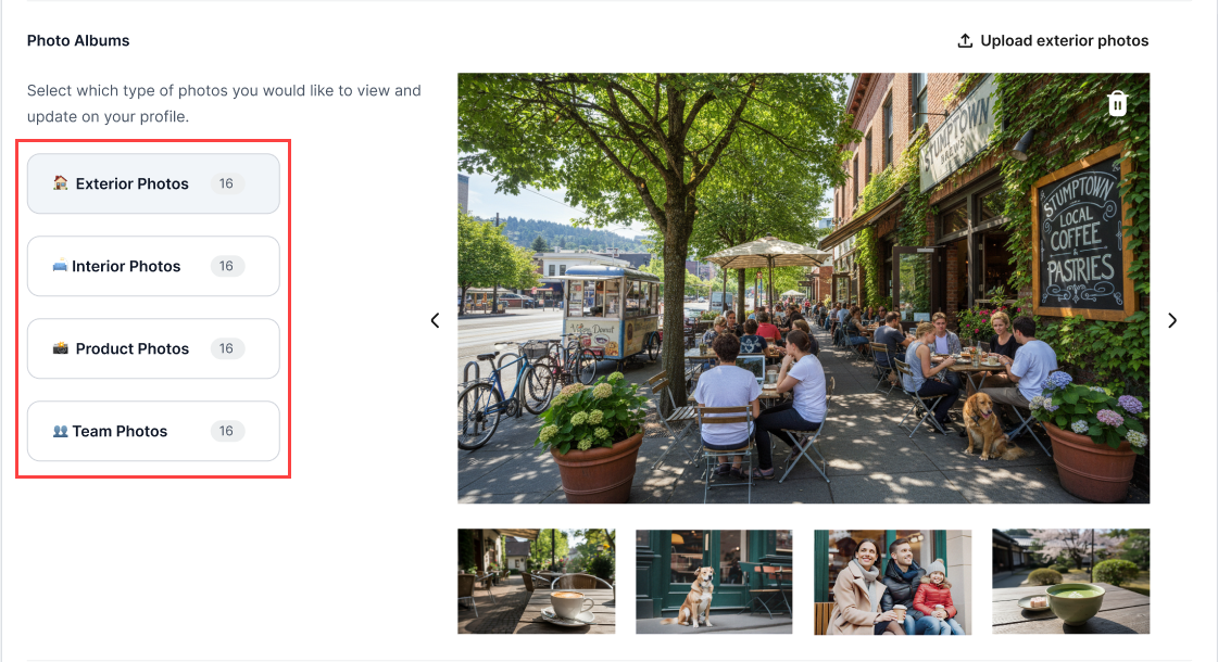 photo type menu