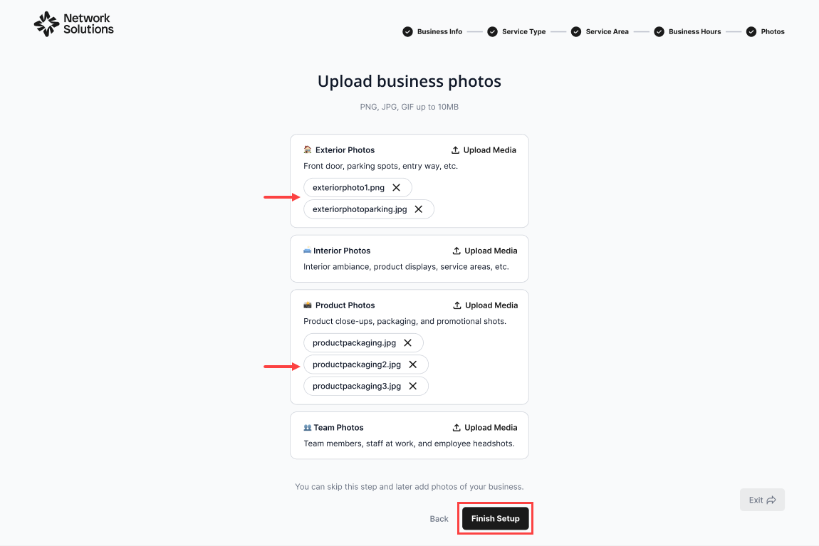 upload photos