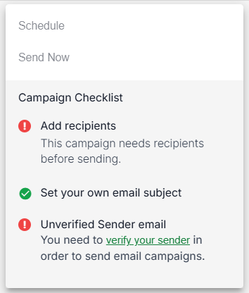 Campaign Checklist