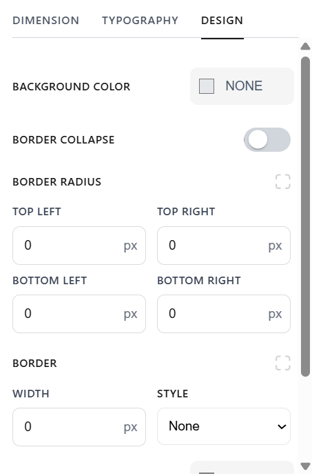 Campaign editor floating bar - design tab