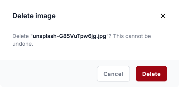 Media Library Delete Image