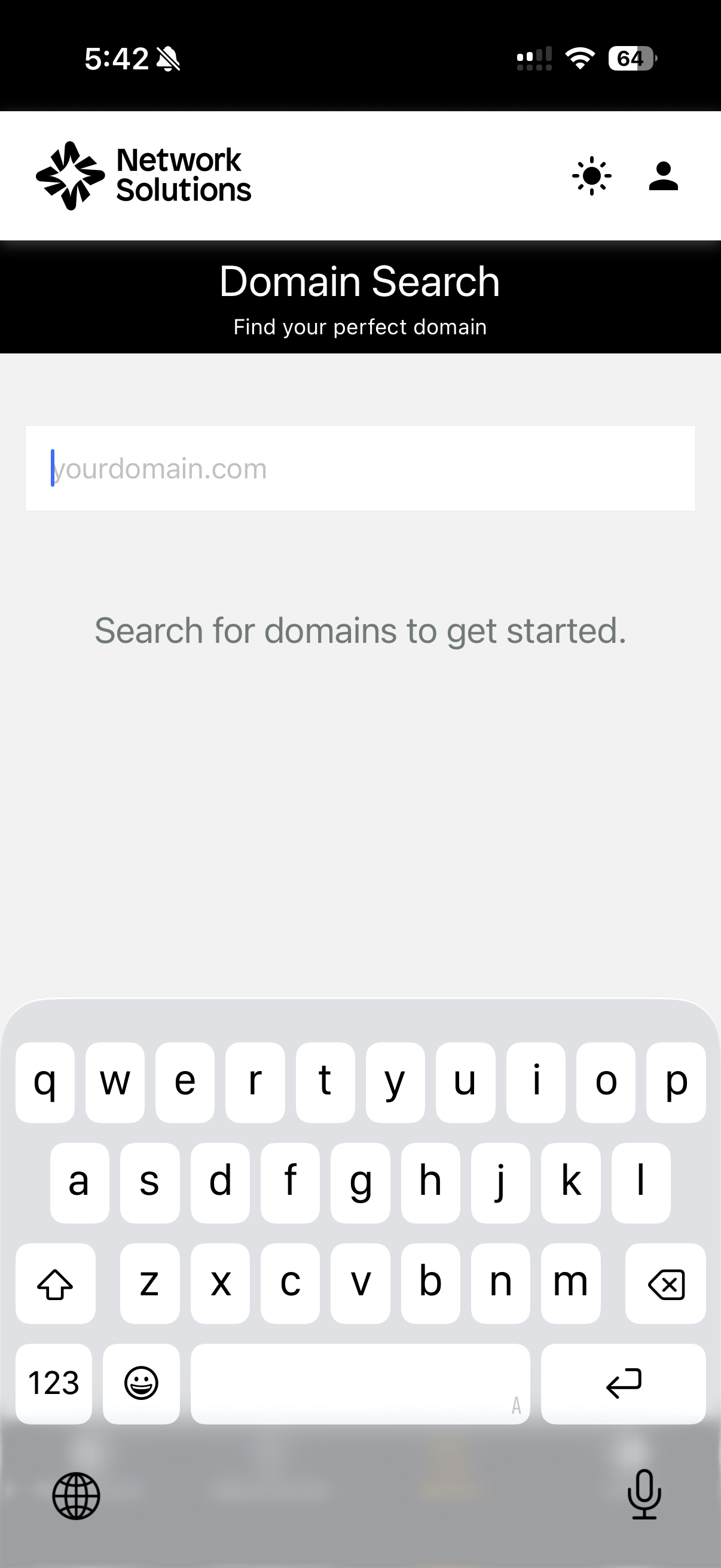 Network Solutions App Domain Searcch