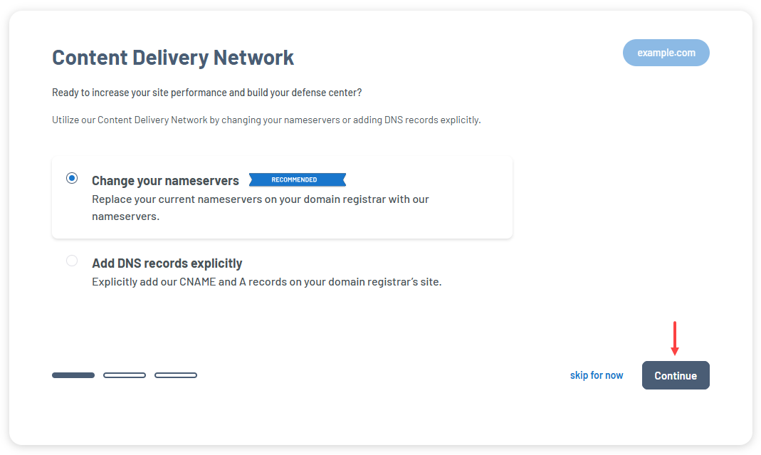 cdn change your nameservers