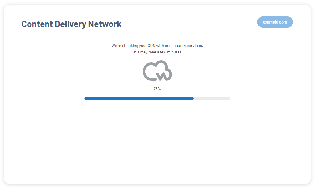 cdn setup verifying