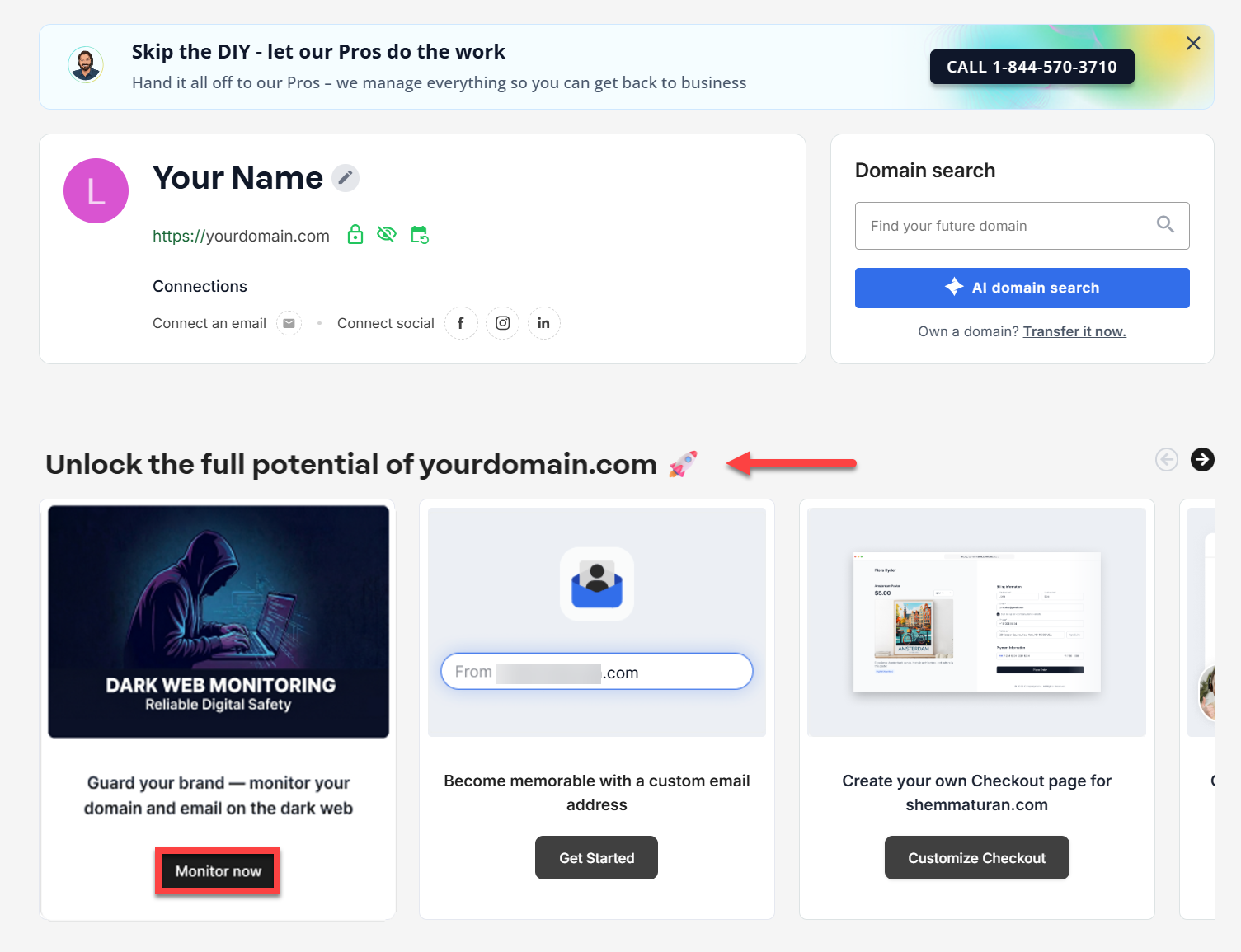 Homepage - Monitor now